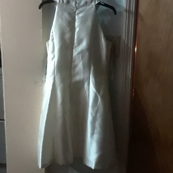 Jeweled Neck Satin Dress - Chetta B. - Picture 5 of 8